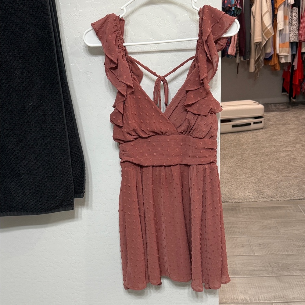Alter’d State Ruffled Mauve Dress size small